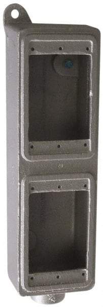 O-Z/Gedney - 1 Gang, 3/4" Knockouts, Iron Rectangle Device Box - Aluminum Enamel, Zinc Electroplated - A1 Tooling