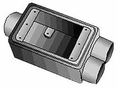 Thomas & Betts - 2 Gang, (2) 1/2" Knockouts, Iron Rectangle Device Box - Zinc Plated - A1 Tooling