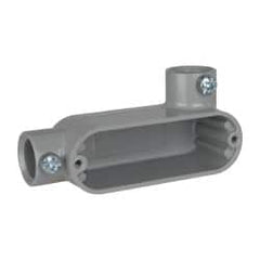 Hubbell Killark - Form Set Screw, LR Body, 1/2" Trade, EMT Aluminum Conduit Body - Oval, 4-3/8" OAL, Dry Locations - A1 Tooling