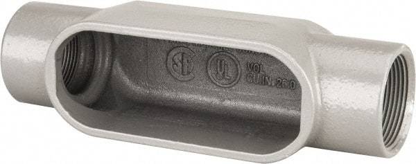 Hubbell Killark - Form 7, C Body, 1-1/2" Trade, IMC, Rigid Iron Conduit Body - Oval, 8-7/16" OAL, 26 cc Capacity, Gray, Hazardous & Wet Locations - A1 Tooling