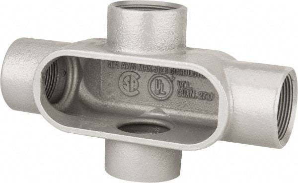 Hubbell Killark - Form 7, X Body, 1-1/2" Trade, IMC, Rigid Iron Conduit Body - Oval, 8-7/16" OAL, 27 cc Capacity, Gray, Hazardous & Wet Locations - A1 Tooling