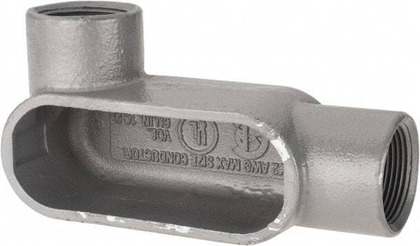 Hubbell Killark - Form 7, LL Body, 1-1/4" Trade, IMC, Rigid Iron Conduit Body - Oval, 6-13/16" OAL, 19-1/2 cc Capacity, Gray, Hazardous & Wet Locations - A1 Tooling