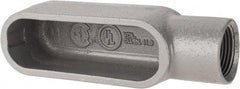 Hubbell Killark - Form 7, E Body, 1" Trade, IMC, Rigid Iron Conduit Body - Oval, 6-5/16" OAL, 11 cc Capacity, Gray, Hazardous & Wet Locations - A1 Tooling