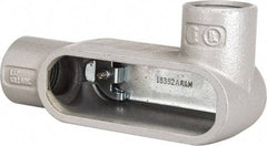 Hubbell Killark - Form 7, L Body, 1" Trade, IMC, Rigid Iron Conduit Body - Oval, 6-5/16" OAL, 11 cc Capacity, Gray, Hazardous & Wet Locations - A1 Tooling