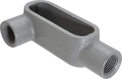 Hubbell Killark - Form 7, LR Body, 1/2" Trade, IMC, Rigid Iron Conduit Body - Oval, 4-11/16" OAL, 4 cc Capacity, Gray, Hazardous & Wet Locations - A1 Tooling