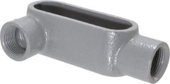 Hubbell Killark - Form 7, LR Body, 3/4" Trade, IMC, Rigid Iron Conduit Body - Oval, 5-3/8" OAL, 7 cc Capacity, Gray, Hazardous & Wet Locations - A1 Tooling