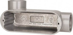 Hubbell Killark - Form 85, LL Body, 1-1/2" Trade, IMC, Rigid Aluminum Conduit Body - Oval, 8-1/8" OAL, 36 cc Capacity, Hazardous & Wet Locations - A1 Tooling