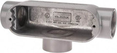 Hubbell Killark - Form 85, T Body, 1-1/2" Trade, IMC, Rigid Aluminum Conduit Body - Oval, 9-3/16" OAL, 33 cc Capacity, Hazardous & Wet Locations - A1 Tooling