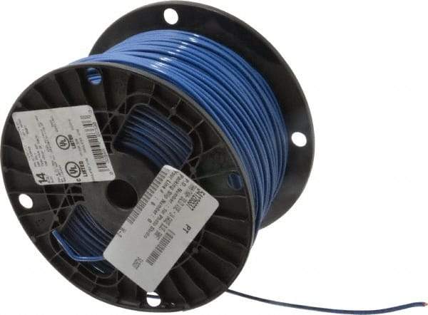 Southwire - THHN/THWN, 14 AWG, 15 Amp, 500' Long, Solid Core, 1 Strand Building Wire - Blue, Thermoplastic Insulation - A1 Tooling