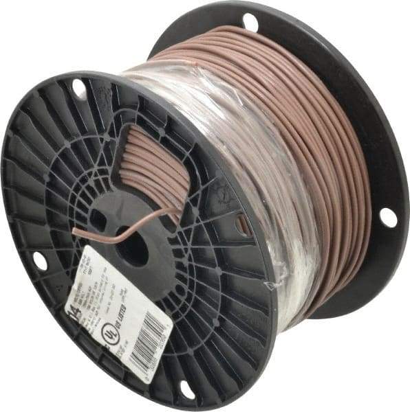 Southwire - THHN/THWN, 14 AWG, 15 Amp, 500' Long, Solid Core, 1 Strand Building Wire - Brown, Thermoplastic Insulation - A1 Tooling