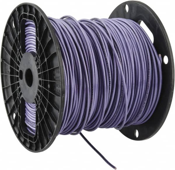 Southwire - THHN/THWN, 14 AWG, 15 Amp, 500' Long, Solid Core, 1 Strand Building Wire - Purple, Thermoplastic Insulation - A1 Tooling