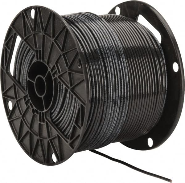 Southwire - THHN/THWN, 12 AWG, 20 Amp, 500' Long, Solid Core, 1 Strand Building Wire - Black, Thermoplastic Insulation - A1 Tooling