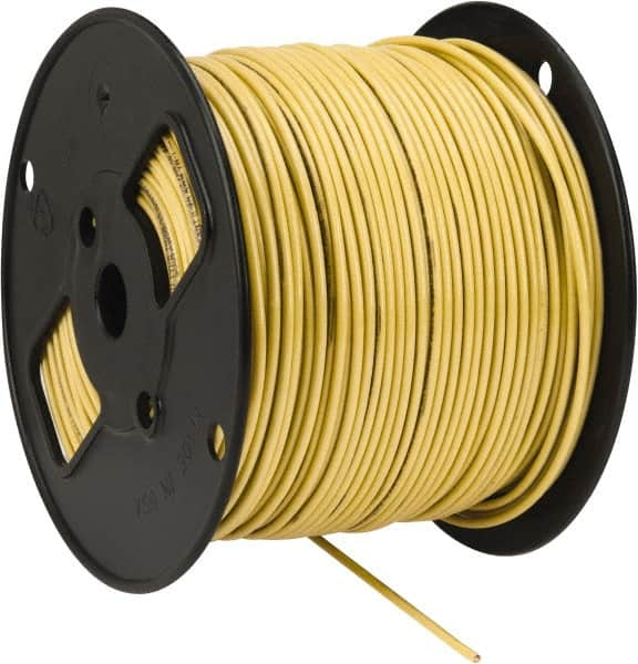 Southwire - THHN/THWN, 12 AWG, 20 Amp, 500' Long, Solid Core, 1 Strand Building Wire - Yellow, Thermoplastic Insulation - A1 Tooling