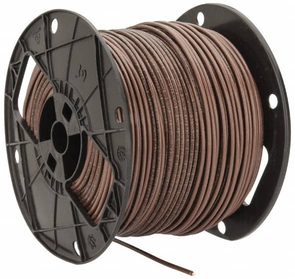 Southwire - THHN/THWN, 12 AWG, 20 Amp, 500' Long, Solid Core, 1 Strand Building Wire - Brown, Thermoplastic Insulation - A1 Tooling