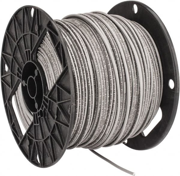 Southwire - THHN/THWN, 12 AWG, 20 Amp, 500' Long, Solid Core, 1 Strand Building Wire - Gray, Thermoplastic Insulation - A1 Tooling