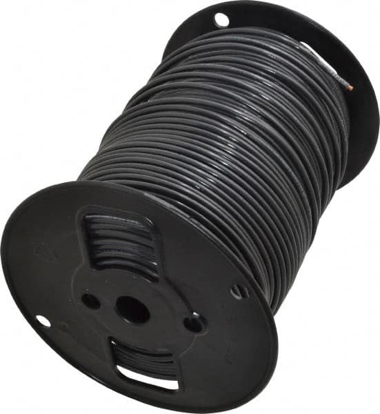 Southwire - THHN/THWN, 10 AWG, 30 Amp, 500' Long, Solid Core, 1 Strand Building Wire - Black, Thermoplastic Insulation - A1 Tooling