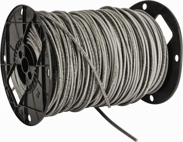 Southwire - THHN/THWN, 10 AWG, 30 Amp, 500' Long, Solid Core, 1 Strand Building Wire - Gray, Thermoplastic Insulation - A1 Tooling