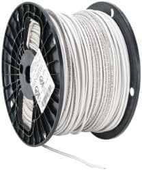 Southwire - THHN/THWN, 14 AWG, 15 Amp, 500' Long, Stranded Core, 19 Strand Building Wire - White, Thermoplastic Insulation - A1 Tooling