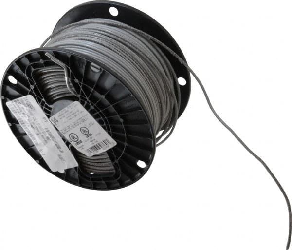 Southwire - THHN/THWN, 14 AWG, 15 Amp, 500' Long, Stranded Core, 19 Strand Building Wire - Gray, Thermoplastic Insulation - A1 Tooling