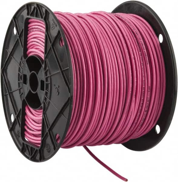 Southwire - THHN/THWN, 12 AWG, 20 Amp, 500' Long, Stranded Core, 19 Strand Building Wire - Pink, Thermoplastic Insulation - A1 Tooling