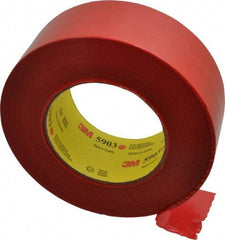 3M - 2" Wide x 60 Yd Long Red Polyethylene Film Masking Tape - Series 5903, 7.5 mil Thick, 21 In/Lb Tensile Strength - A1 Tooling