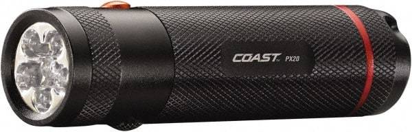 Coast Cutlery - White, Red LED Bulb, 155 Lumens, Industrial/Tactical Flashlight - Black Aluminum Body, 3 AAA Batteries Included - A1 Tooling