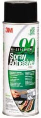 3M - 24 oz Aerosol Clear Spray Adhesive - High Tack, 200°F Heat Resistance, 50 Sq Ft Coverage, High Strength Bond, 30 min Max Bonding Time, Flammable, Series High-Strength 90 - A1 Tooling