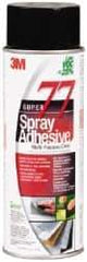 3M - 24 oz Aerosol Clear Spray Adhesive - High Tack, 205°F Heat Resistance, 99 Sq Ft Coverage, Medium Strength Bond, 30 min Max Bonding Time, Flammable, Series 77 - A1 Tooling