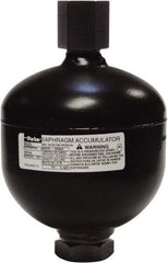 Parker - 120 Lb. Capacity, 3,620 psi Max Working Pressure, 9.88" High, Hydrin Diaphragm Accumulator - 6.14" Diam, 8 SAE Port Thread - A1 Tooling