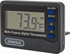 General - 14 to 122°F Aquarium Thermometer - Digital Display, Battery Power - A1 Tooling