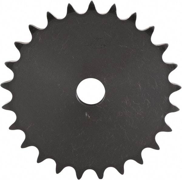 U.S. Tsubaki - 34 Teeth, 1/2" Chain Pitch, Chain Size 40, "A" Plate Roller Chain Sprocket - 19/32" Bore Diam, 5.419" Pitch Diam, 5.7" Outside Diam - A1 Tooling