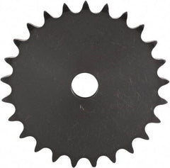 U.S. Tsubaki - 19 Teeth, 1" Chain Pitch, Chain Size 80, "A" Plate Roller Chain Sprocket - 15/16" Bore Diam, 6.076" Pitch Diam, 6.59" Outside Diam - A1 Tooling