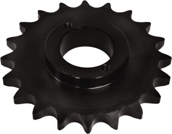 U.S. Tsubaki - 14 Teeth, 1-1/4" Chain Pitch, Chain Size 100, Split Taper Sprocket - 5.618" Pitch Diam, 6.23" Outside Diam - A1 Tooling