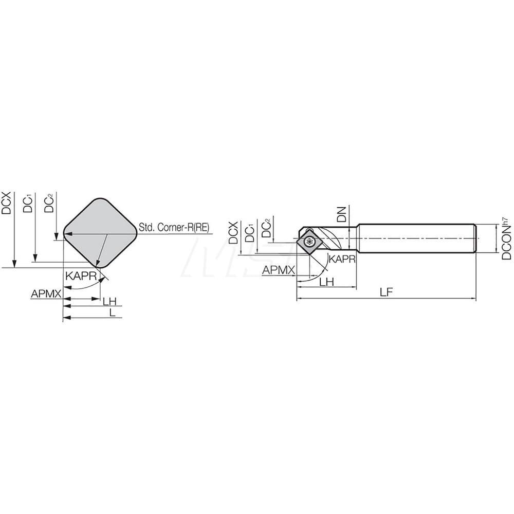 Indexable Chamfer & Angle End Mills; Cutting Diameter (Decimal Inch): 0.5906; Cutting Diameter (mm): 15.00; Minimum Cutting Diameter (mm): 15.00; Maximum Cutting Diameter (mm): 31.00; Lead Angle: 45; Shank Type: Straight Shank; Shank Diameter (mm): 20.000