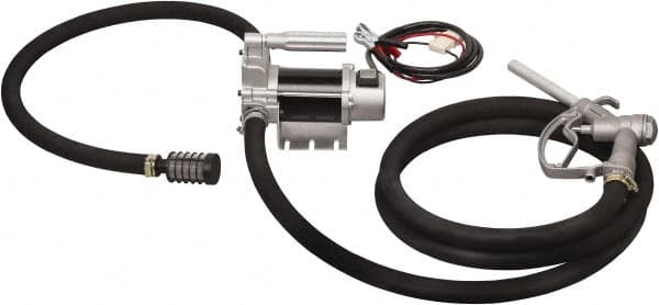 PRO-LUBE - 12 GPM, 3/4" Hose Diam, Kerosene & Diesel Pump - Aluminum Die Cast Pump, 3/4" Inlet, 3/4" Outlet, 12 VDC, 13' Hose Length, 1/4 hp - A1 Tooling