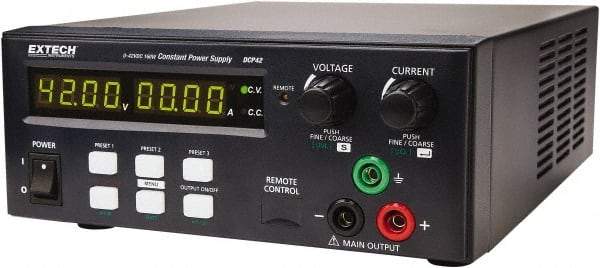 Extech - 160 Watt, 10 Amp, 120 VAC Input, 42 VDC Output, Benchtop Power Supply - 1 Output, LED Display - A1 Tooling