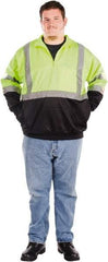 Utility Pro Wear - Size M High Visibility Sweatshirt - Yellow, Black, Polyester & Teflon, Zipper Closure, 38 to 40" Chest - A1 Tooling