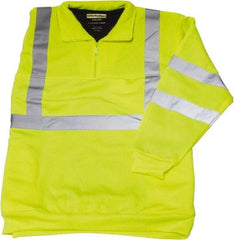 Utility Pro Wear - Size 2XL High Visibility Sweatshirt - Yellow, Polyester & Teflon, Zipper Closure, 50 to 52" Chest - A1 Tooling