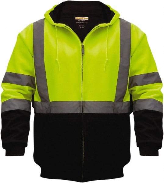 Utility Pro Wear - Size 3XL Cold Weather & High Visibility Sweatshirt - Yellow, Black, Polyester & Teflon, Zipper Closure, 54 to 56" Chest - A1 Tooling