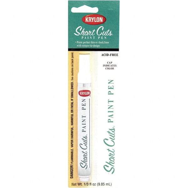 Krylon - 0.33 oz White Gloss Finish Paint Pen - Pen, Direct to Metal, 500 gL VOC Compliance - A1 Tooling