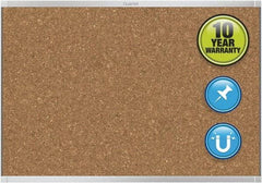 Quartet - 48" Wide x 36" High Open Cork Bulletin Board - Natural (Color) - A1 Tooling