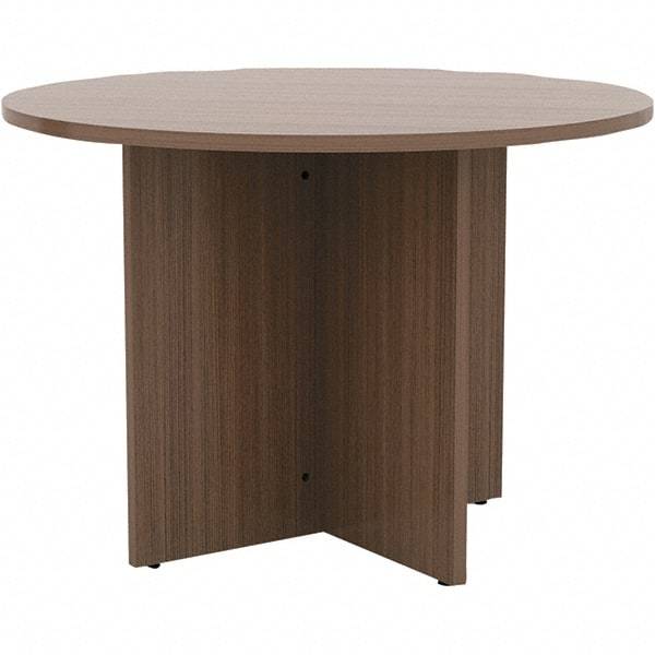 ALERA - 29-1/2" High Stationary Conference Table - 1" Thick, Walnut (Color), Wood Grain Laminate - A1 Tooling