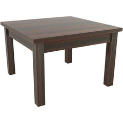 ALERA - 20" Long x 23.63" Wide x 20.38" High Stationary Reception Table - 1" Thick, Mahogany (Color), Wood Grain Laminate - A1 Tooling