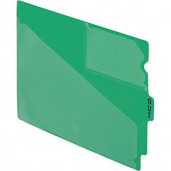 Pendaflex - 8-1/2 x 11" 50 Tabs, Unpunched, End Tab Out Guides with Pockets - Green - A1 Tooling