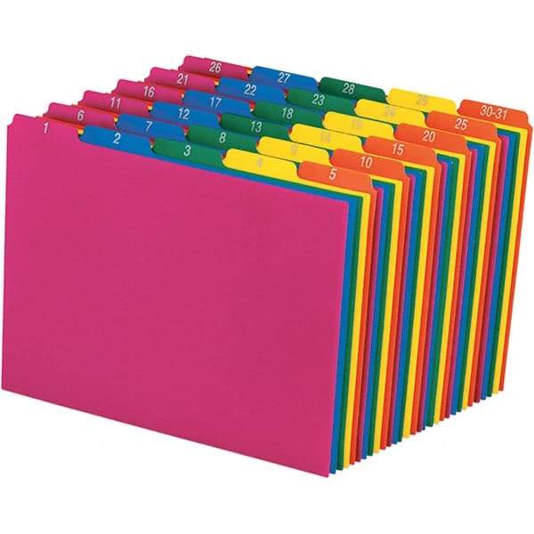 Pendaflex - 8-1/2 x 11" 31 Tabs, Unpunched, Preprinted Divider - Assorted Color Tabs, Assorted Folder - A1 Tooling