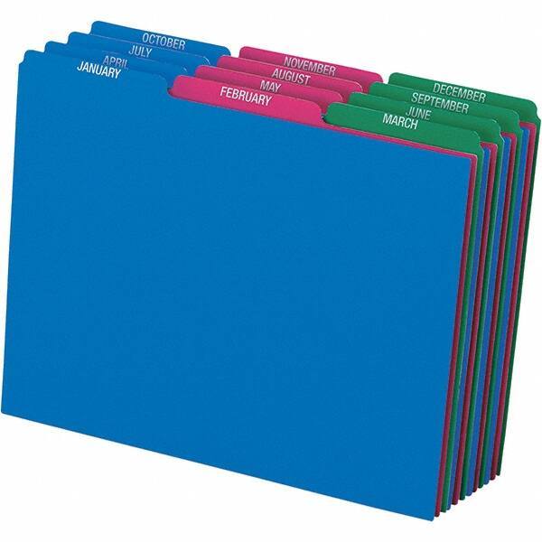 Pendaflex - 8-1/2 x 11" 12 Tabs, Unpunched, Preprinted Divider - Assorted Color Tabs, Assorted Folder - A1 Tooling