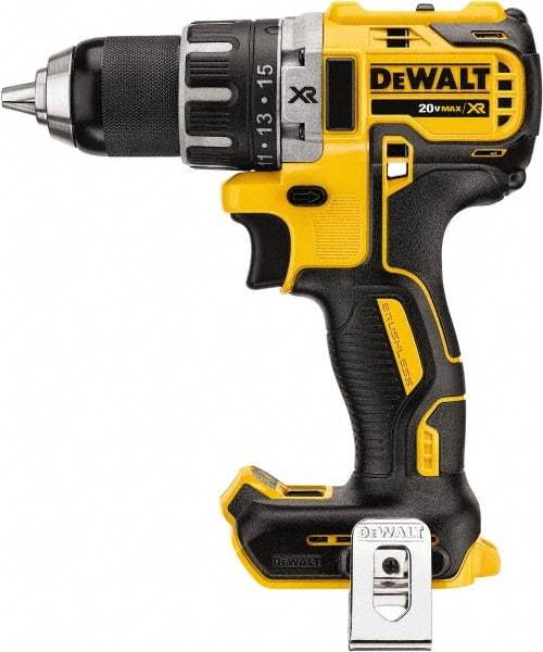 DeWALT - 20 Volt 1/2" Chuck Mid-Handle Cordless Drill - 0-500 & 0-2000 RPM, Keyless Chuck, Reversible, Lithium-Ion Batteries Not Included - A1 Tooling