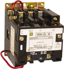 Square D - 3 Pole, 24 Coil VAC at 60 Hz, 9 Amp NEMA Contactor - Open Enclosure, 60 Hz at 24 VAC - A1 Tooling