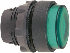 Schneider Electric - 22mm Mount Hole, Extended Straight, Pushbutton Switch Only - Round, Green Pushbutton, Illuminated, Maintained (MA) - A1 Tooling