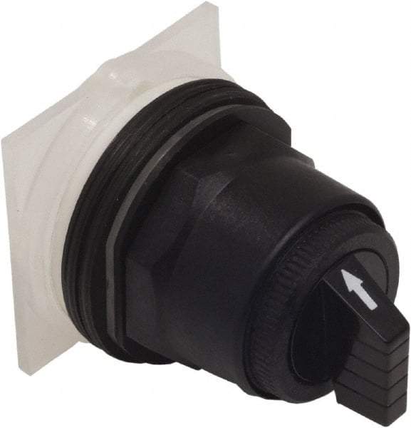 Schneider Electric - 1.18 Inch Mount Hole, 3 Position, Knob and Pushbutton Operated, Selector Switch Only - Black, Maintained (MA), without Contact Blocks, Anticorrosive, Weatherproof, Dust and Oil Resistant - A1 Tooling